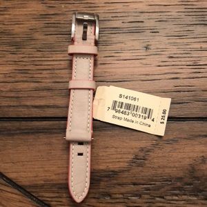 14mm Beige and Coral Fossil Watch Band